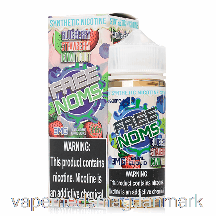 Vape Juice Blåbær Jordbær Kiwi Yoghurt - Nomenon - 120ml 3mg